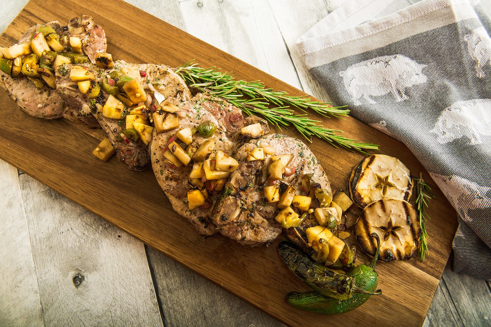 Pork Grilled Pork Chops with Grilled Apple & Jalapeño – Nexgrill AU