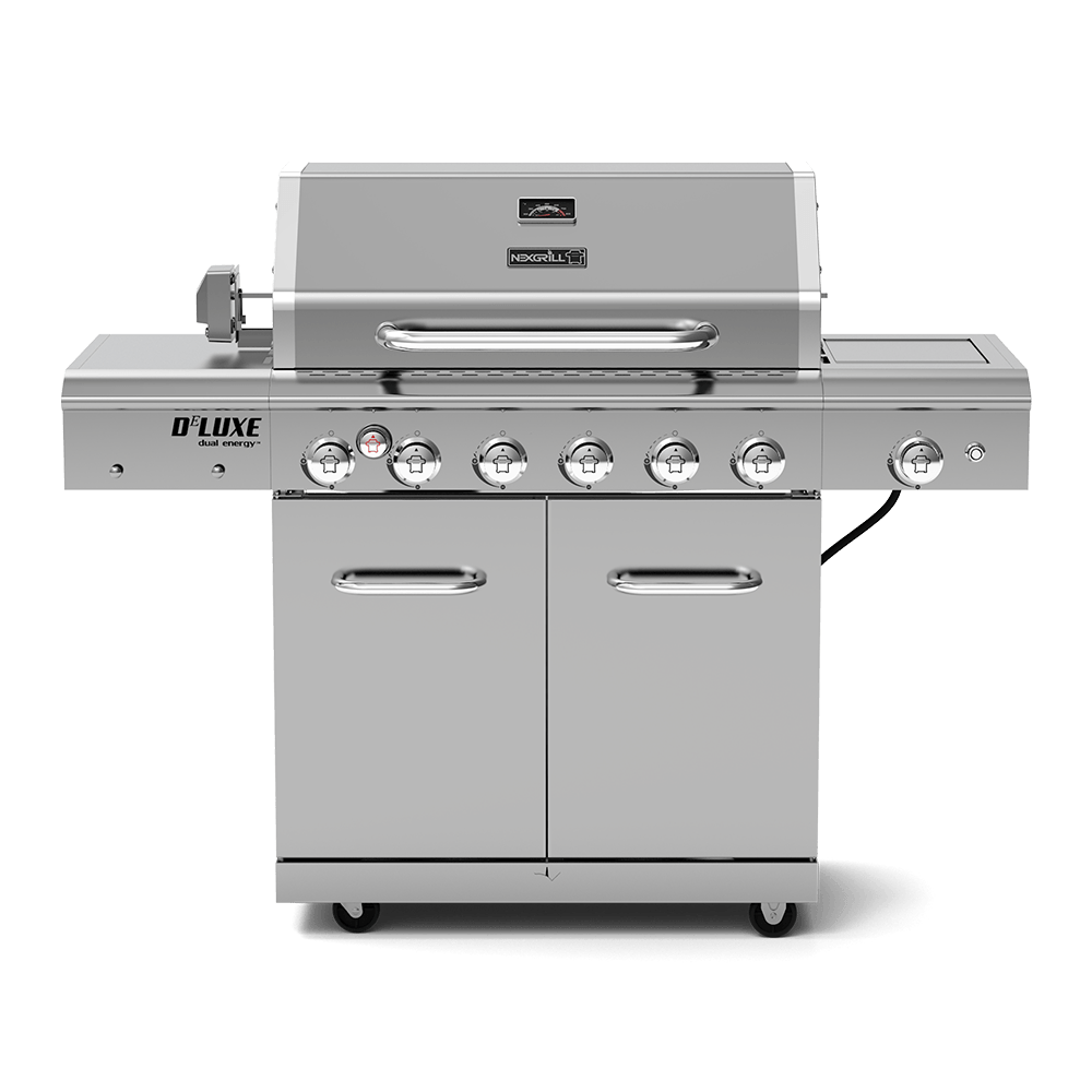 Deluxe 6-Burner Propane Gas BBQ with Side Burner & Rotisserie Kit